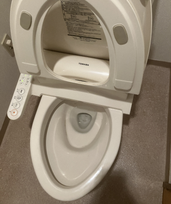 仙台市若林区でトイレ詰まり解消作業前