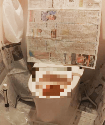 施工事例｜伊勢原市マンションのトイレつまり除去(施工前)